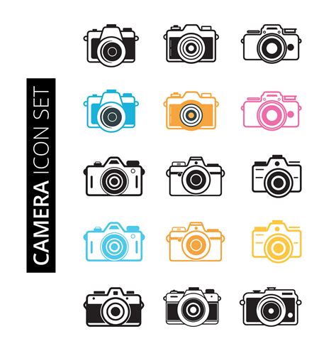 Set of camera icons. Vector illustration in flat style 42168507 Vector ...