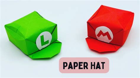 DIY MINI ORIGAMI PAPER HAT Paper Cap Paper Craft Easy Craft Ideas