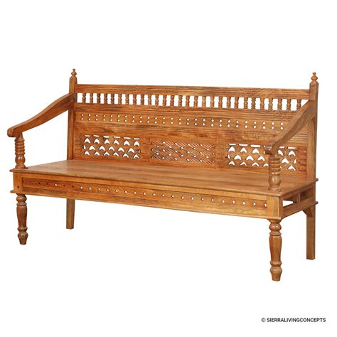 Sonora Rustic Solid Wood Traditional Hand Carved Sofa Set