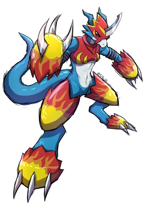 Fredtoons On Twitter Rt Putai Flamedramon Digimon Fanart