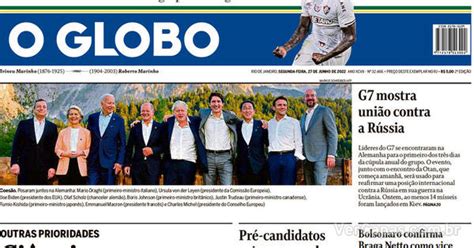 Capa O Globo Edi O Segunda De Junho De