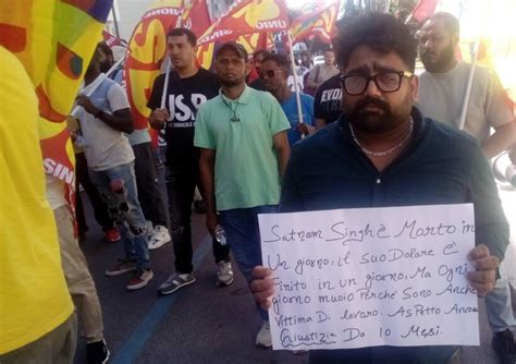 Latina Successo Della Manifestazione Per Sitnam Singh Convocata Dalla