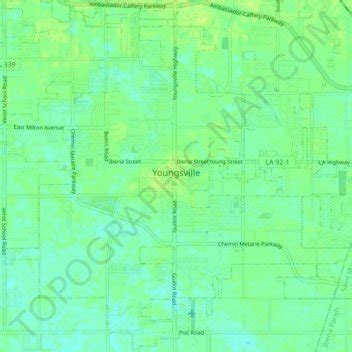 Youngsville topographic map, elevation, terrain