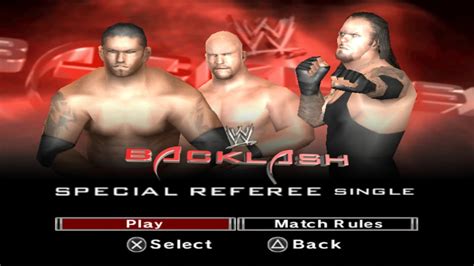 Batista Vs Undertaker With Special Guest Referee Stone Cold In Wwe Svr