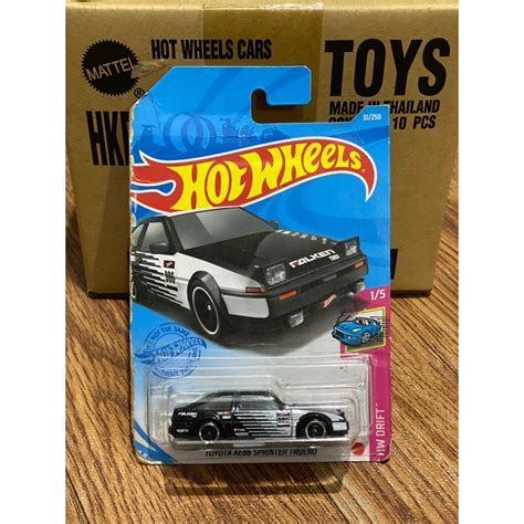 Jual Hot Wheels Toyota Ae Hitam Putih Shopee Indonesia