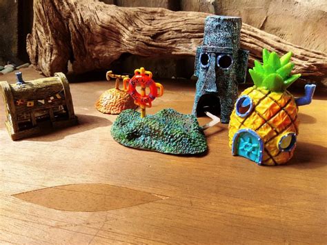 Jual Bikini Bottom Spongebob Set Paket Hiasan Ornamen Aquarium Akuarium Makassar Hobi