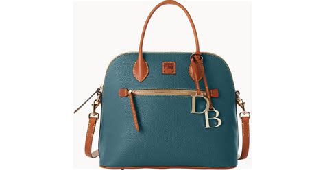 Dooney Bourke Pebble Grain Large Domed Satchel In Blue Lyst