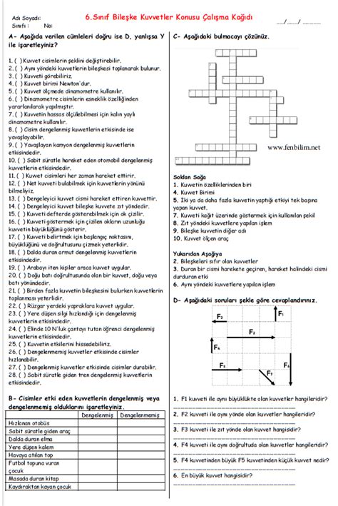 S N F Bile Ke Kuvvet Al Ma Ka D Fenbilim Net