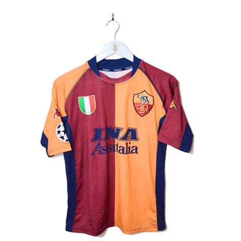 Roma European Football Shirt Tommasi Retro Football Ss