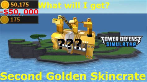 Opening My SECOND GOLDEN SKINCRATE In TDS Roblox YouTube