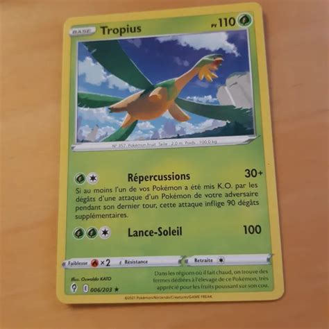 Carte Pok Mon Tropius Ep E Et Bouclier Evolution C Leste Rare Eur