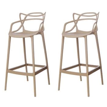 Kit Banquetas Allegra Nude Polipropileno Cozinha Bistr Waw Design M Veis De Cozinha