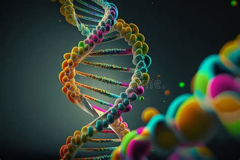 Dna Molecule Helix Illustration Concept Image Of Structure Of The Genetic Code Ai Generated