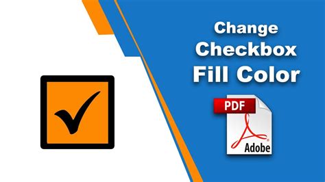 How To Change Checkbox Fill Color In Pdf Prepare Form Using Adobe