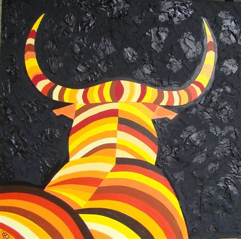 Toro De Fuego Bruno Imart Peinture Corrida