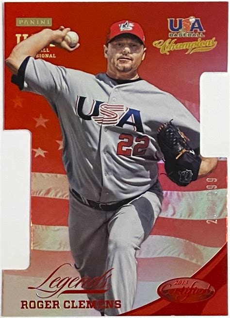 Roger Clemens Panini Usa Baseball Champions Team Usa Certified