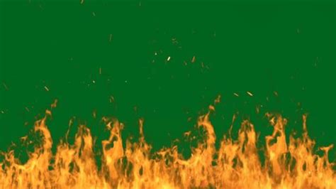 Fire High Quality Animated Green Screen Stock Footage Video (100% ...