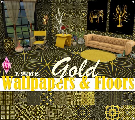 Annett S Sims Welt Wallpapers Floors Gold