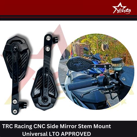 Yestar Ph Trc Racing Thailand Cnc Side Mirror Stem Carbon Design Mount