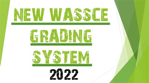 Wassce Grading System 2022 Learningwithjaygeo Youtube