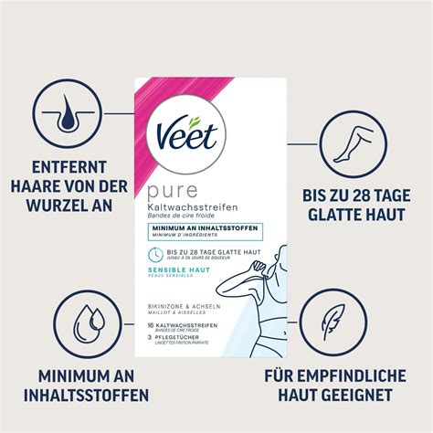 Veet Cold Wax Strips With Easy Gelwax Technology For Bikini Armpits X Pieces Smooth