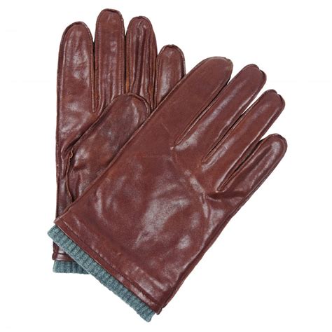 Barbour Braden Burnished Leather Gloves Brown Menswear From Grahams