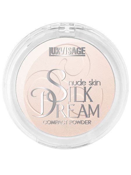 LUXVISAGE Пудра для лица Silk Dream nude skin выравнивающая компактная тон 01 Фарфоровый