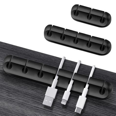 Albert Austin 3 Pack Cable Holder Clips Silicone Cable Organisers ...
