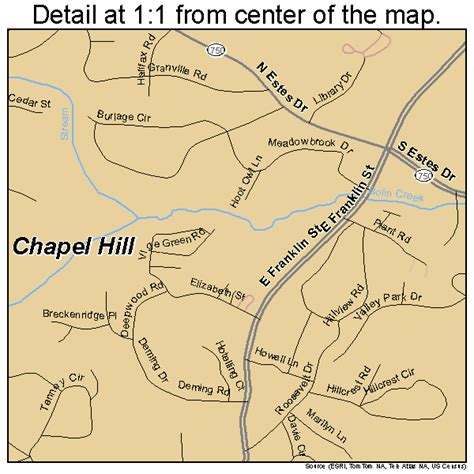 Chapel Hill North Carolina Street Map 3711800