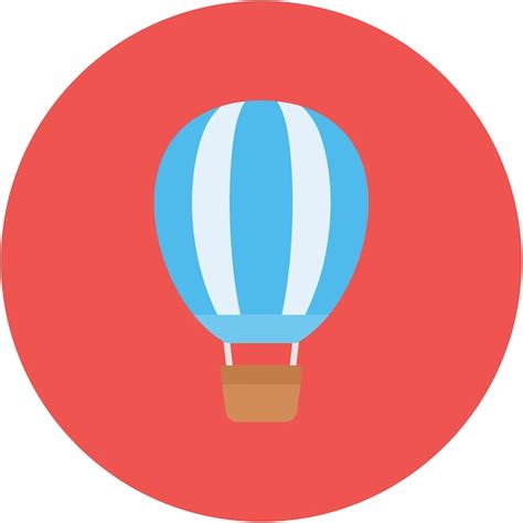 Premium Vector Hot Air Balloon Vector Illustration Style