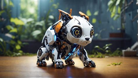 Premium AI Image | A robot pet with robot person