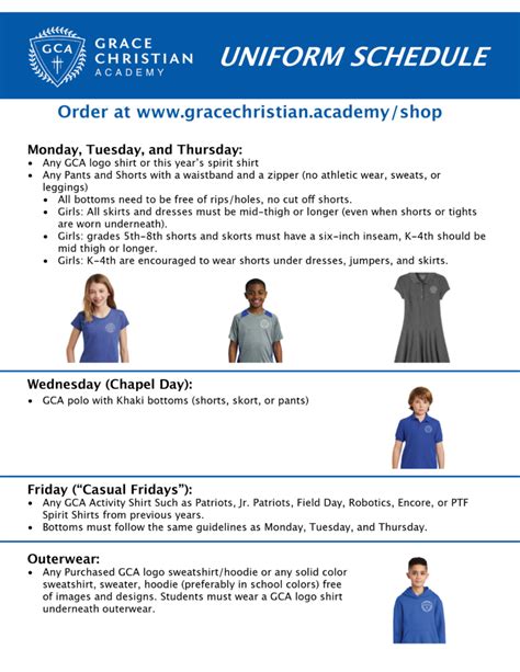 GCA Dresscode | Grace Christian Academy