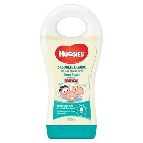 SABONETE LÍQUIDO HUGGIES TURMA DA MÔNICA EXTRA SUAVE 200ML Drogão Super