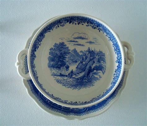 Бульонница 1 Villeroy&Boch Burgenland синяя | Посуда, Винтаж, Синий