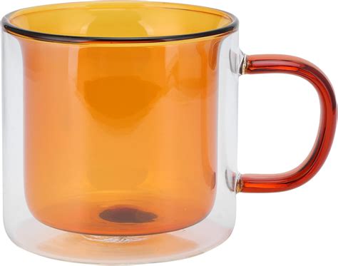 Manmaohe 250ml Double Walled Glass Coffee Mugs With Handle