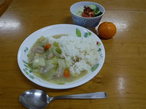 12月6日夕食 山のふるさと合宿 かじかの里学園