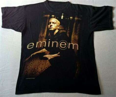 SELTEN Vintage 2002 Hip Hop Rap Doppelseitiges Eminem T Shirt Schmal