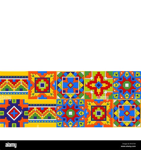 Mexican talavera ceramic tile pattern Stock Vector Image & Art - Alamy