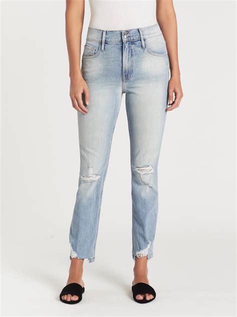 Frame Denim Le Sylvie Slender Straight Heritage Jean In Springsteen