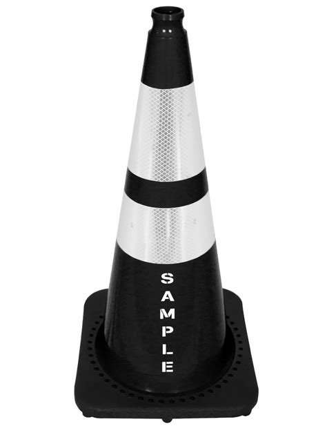 Black Inch Lbs Jbc Traffic Cone With And Inch Reflective