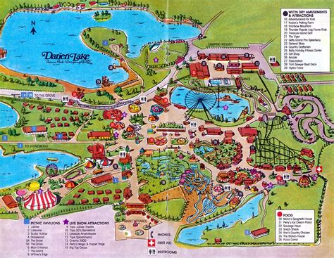 Six Flags Darien Lake Map And Brochure 1970 2024