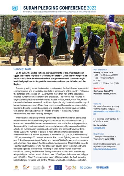 Sudan Pledging Conference 2023: Ministerial Pledging Event to Support