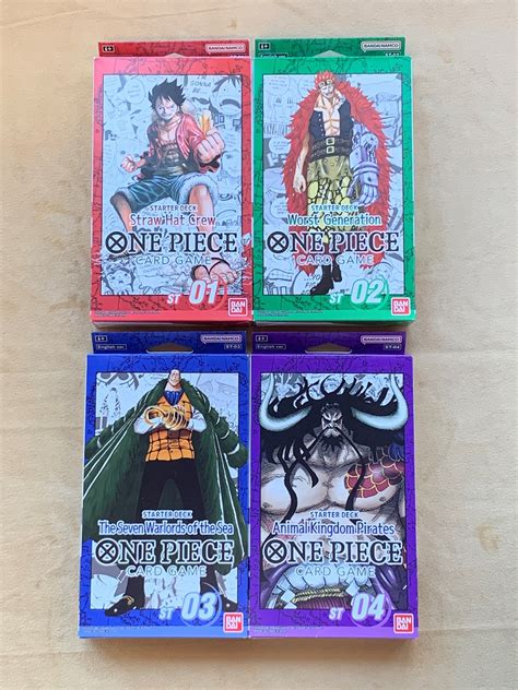 Bandai - One Piece Card Game - 4 Starter decks (St 01 - - Catawiki