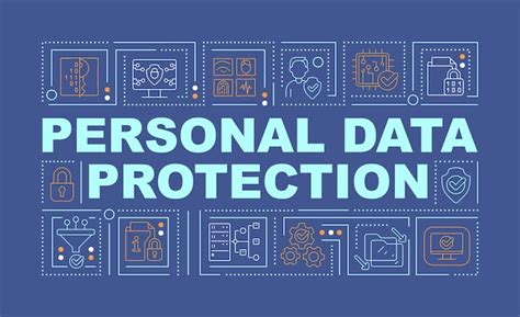 Premium Vector Personal Data Protection Word Concepts Blue Banner