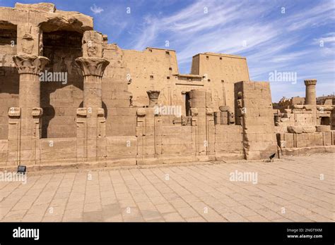 Edfu Horus Temple Walls Decorated With Reliefs Of Ancient Egyptian Gods