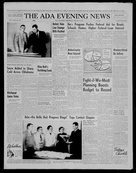 The Ada Evening News (Ada, Okla.), Vol. 53, No. 263, Ed. 1 Wednesday ...