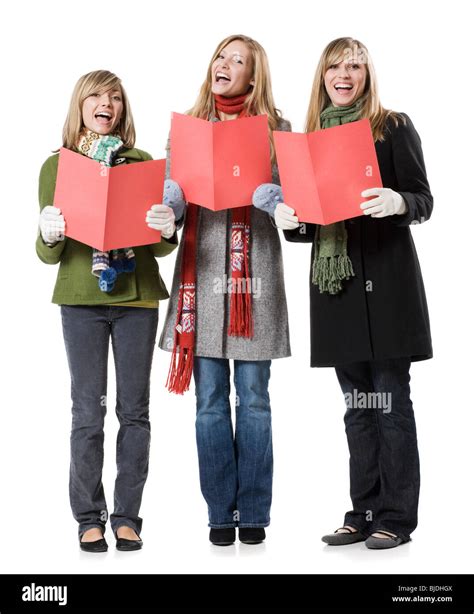 Women Caroling Cut Out Stock Images Pictures Alamy