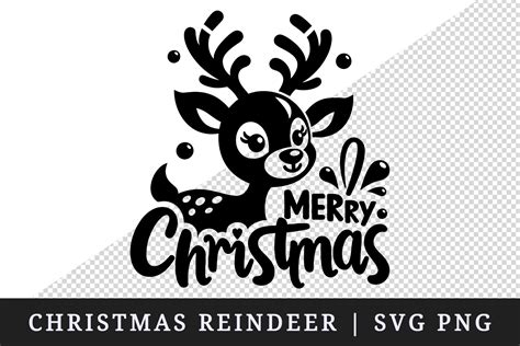 Merry Christmas Reindeer Svg Cut File Graphic By Tati Design · Creative Fabrica