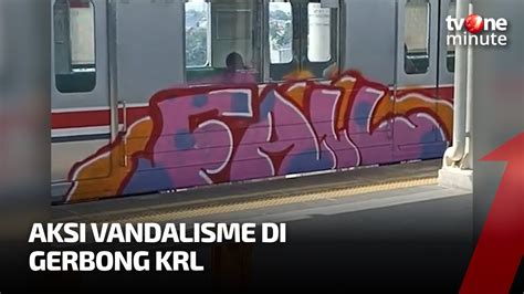 Gerbong KRL Jadi Sasaran Vandalisme TvOne Minute YouTube