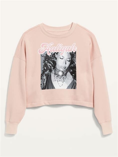 Long Sleeve Oversized Cropped Pop Culture Graphic Sweatshirt For Women